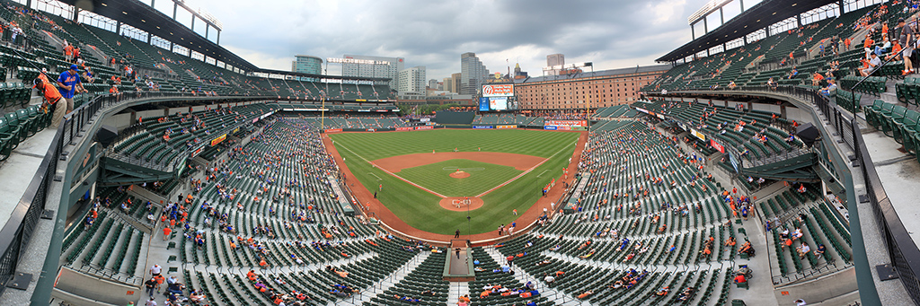 Camden Yards Panorama - Baltimore Orioles - Exterior View : Augies  Panoramas, Baseball Stadium Panoramas, New York Mets Panoramas, Landscape  and Travel Panoramas
