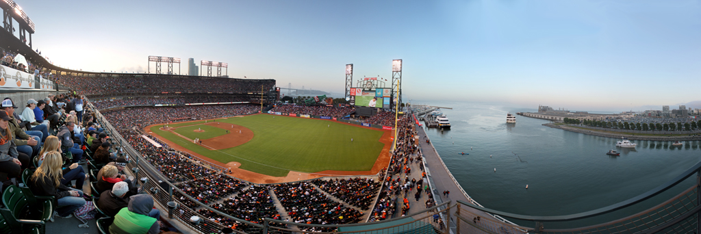 AT&T Park and McCovey Cove Panorama - San Francisco Giants